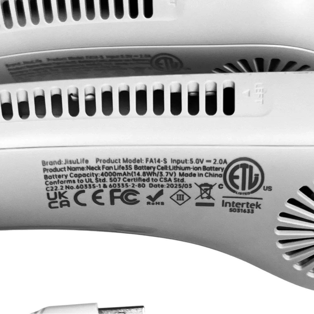 Two Portable White Electric Neck Fan Personal Cooling